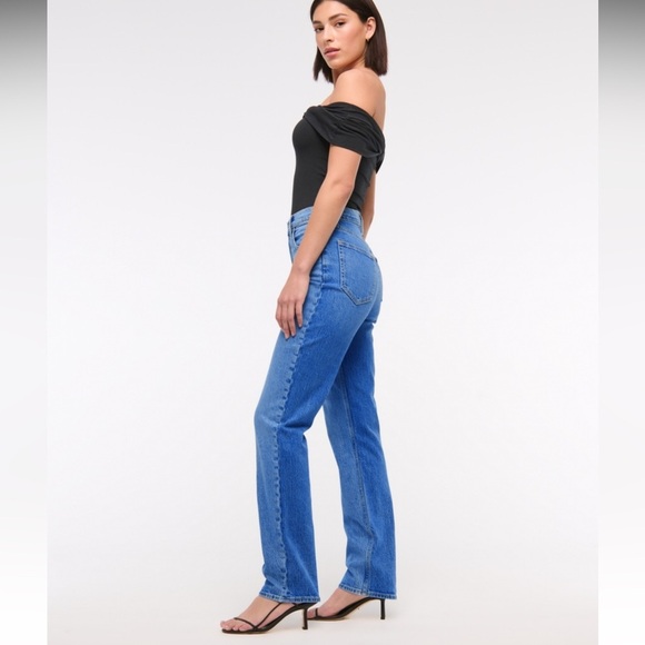 Women’s ABERCROMBIE & FITCH The 90’s Straight Ultra High Rise jeans- Size 4 Long - Picture 4 of 12